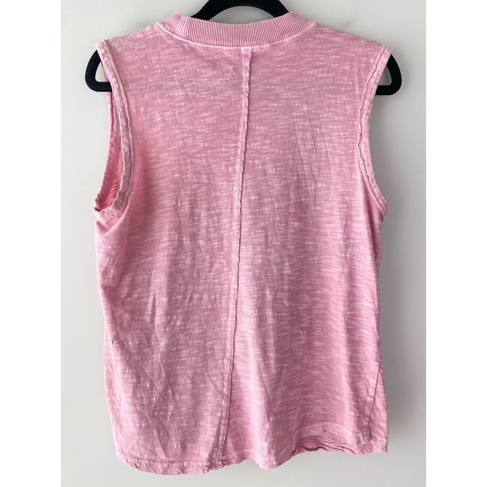 Anthropologie Pilcro Womens Tank Top S Pink Slub Knit High Neck Beachy Soft Girl - Picture 3 of 8